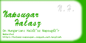 napsugar halasz business card
